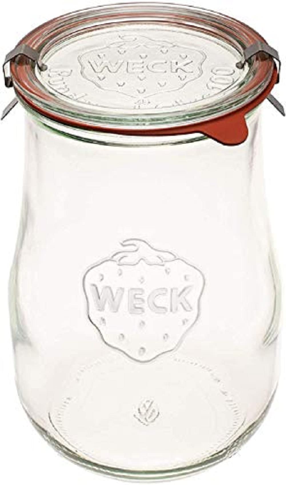 Weck Tulip 1.5L jar for sourdough starter keeps contents fresh in glass.