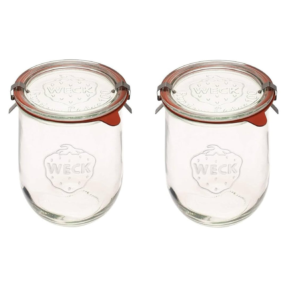 Weck Tulip jar 1 liter with wide mouth and airtight seal for sourdough storage