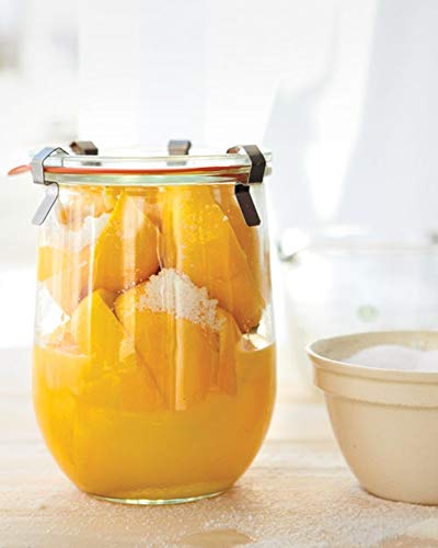 Microwave-safe WECK Tulip Jar 1L for convenient reheating.