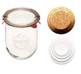 WECK Tulip jar 1L for sourdough starter storage and feeding