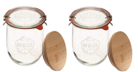 WECK tulip jar 1L with sourdough starter for fresh fermentation.