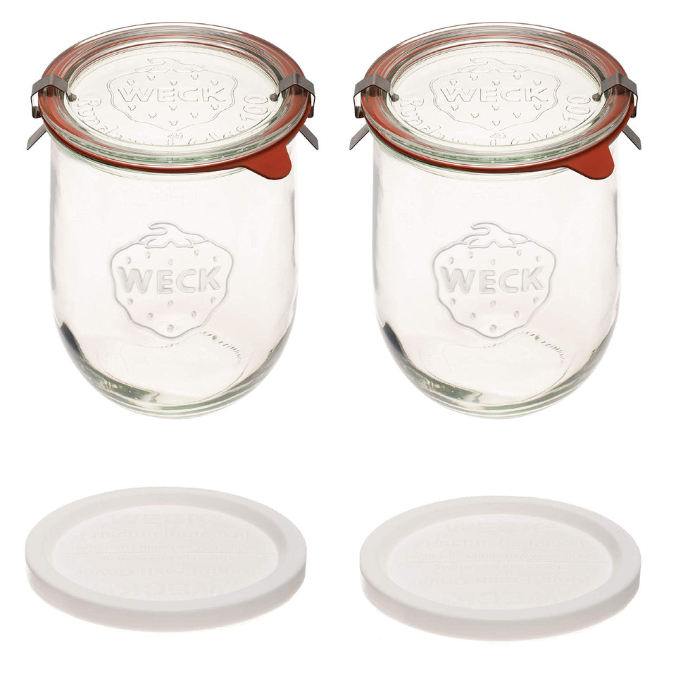 Weck Tulip 1L jar with wide mouth ideal for starter storage.