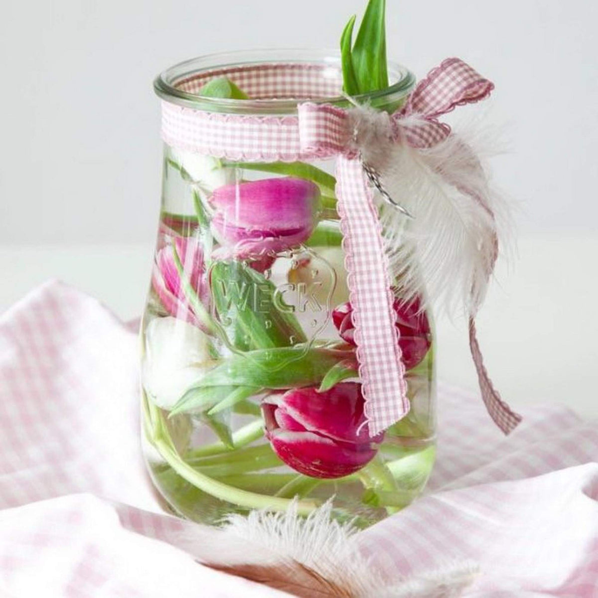Weck Tulip jar is dishwasher-safe and microwave-safe for everyday convenience.
