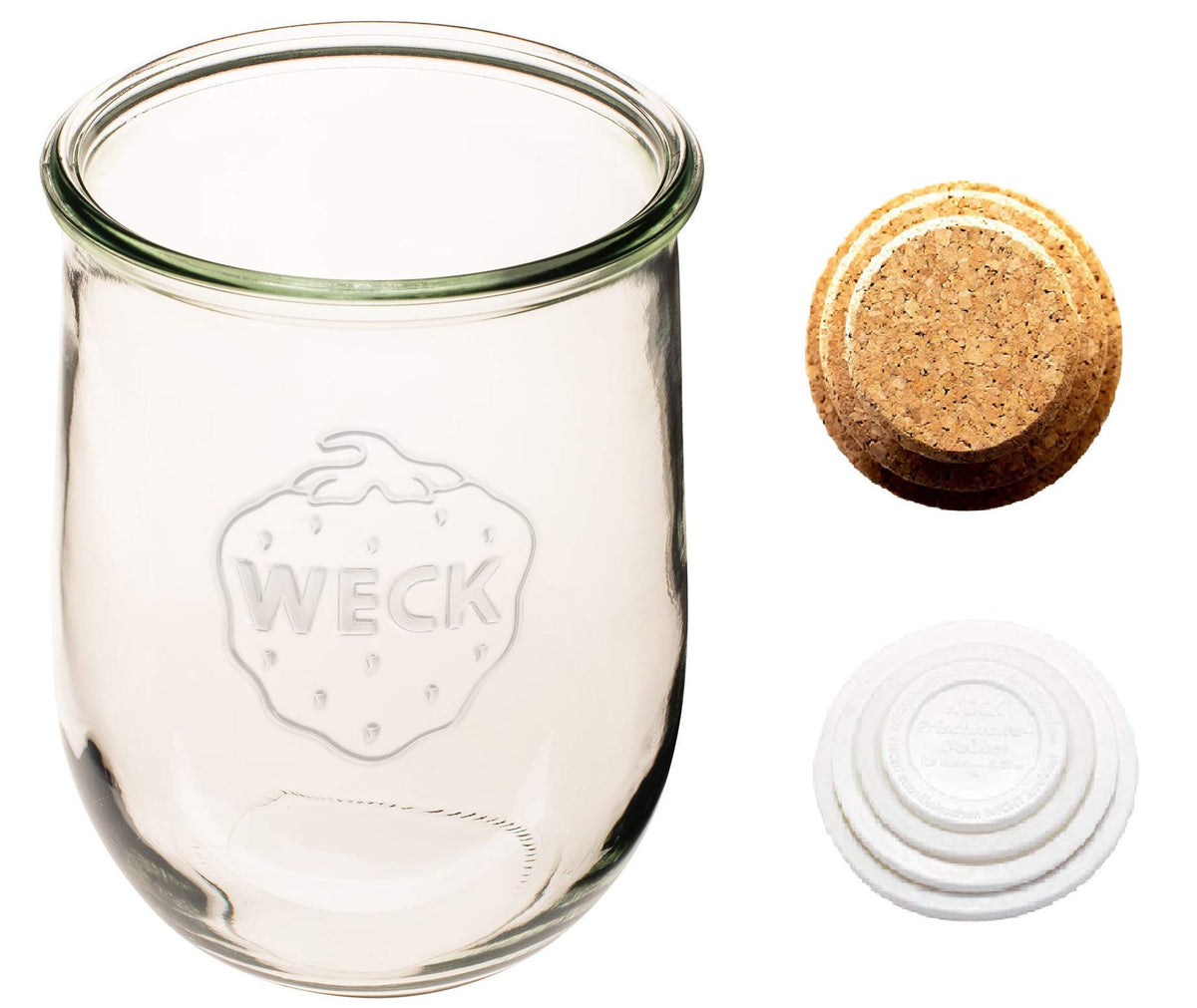 WECK Tulip jar glass lid for airtight, rust-free storage