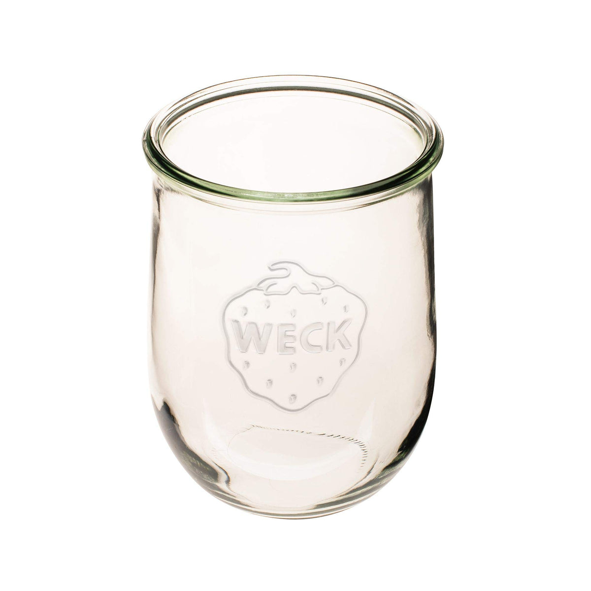 WECK Tulip jar steel clips secure the airtight seal.