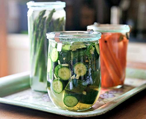 WECK Tulip jar wide mouth allows easy washing and filling.