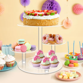 Weddingwish clear cupcake tower showcases a versatile lower tier.
