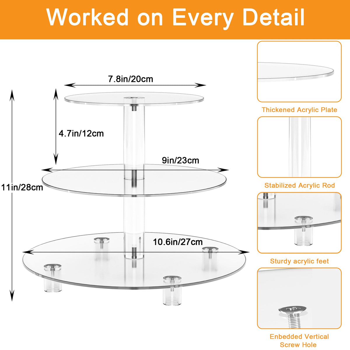 WeddingWish 3-tier display creates a bright focal point on wedding tables