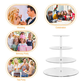WeddingWish multiuse stand suitable for cakes, cookies, and drinks at events.