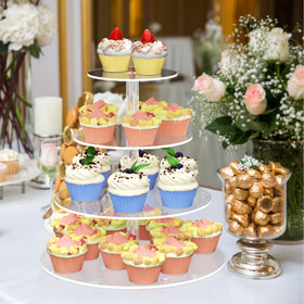 WeddingWish removable tier design enables flexible dessert configurations.