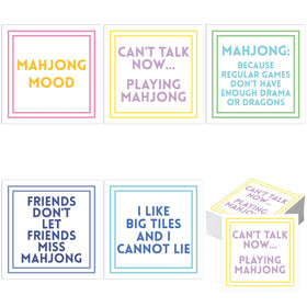 Weekgrat Mahjong Napkins green pattern elevates party decor and quick spill cleanup