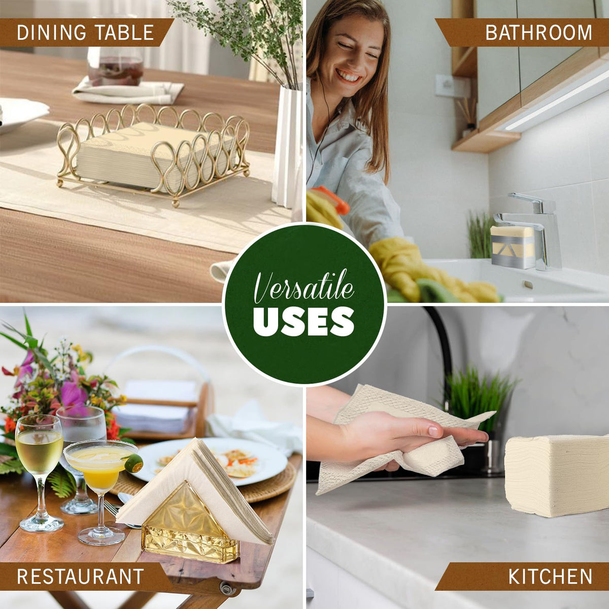Weemium natural sustainable napkins for responsible hosting.