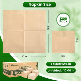 Weemium soft 2-ply napkins ideal for fast beverage service.