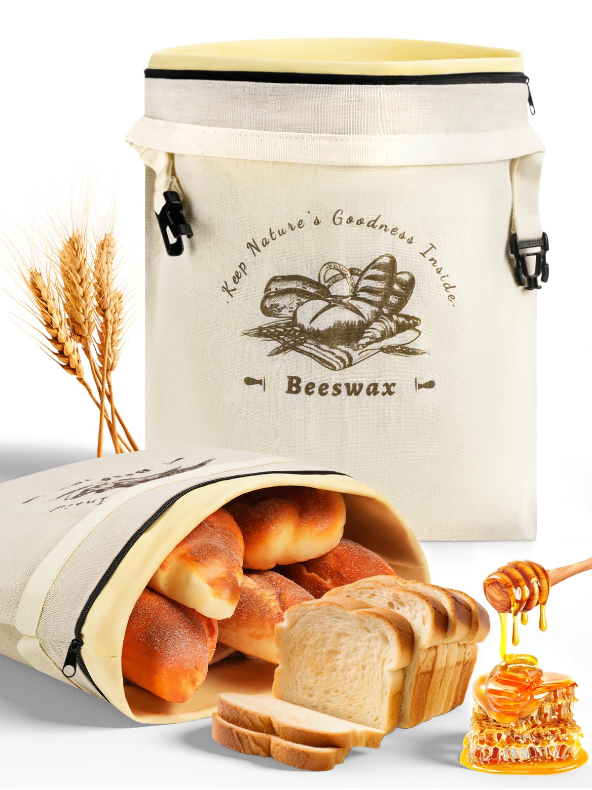 Weenkler bread bag 2-pack keeps crust crisp while storing fresh loaves