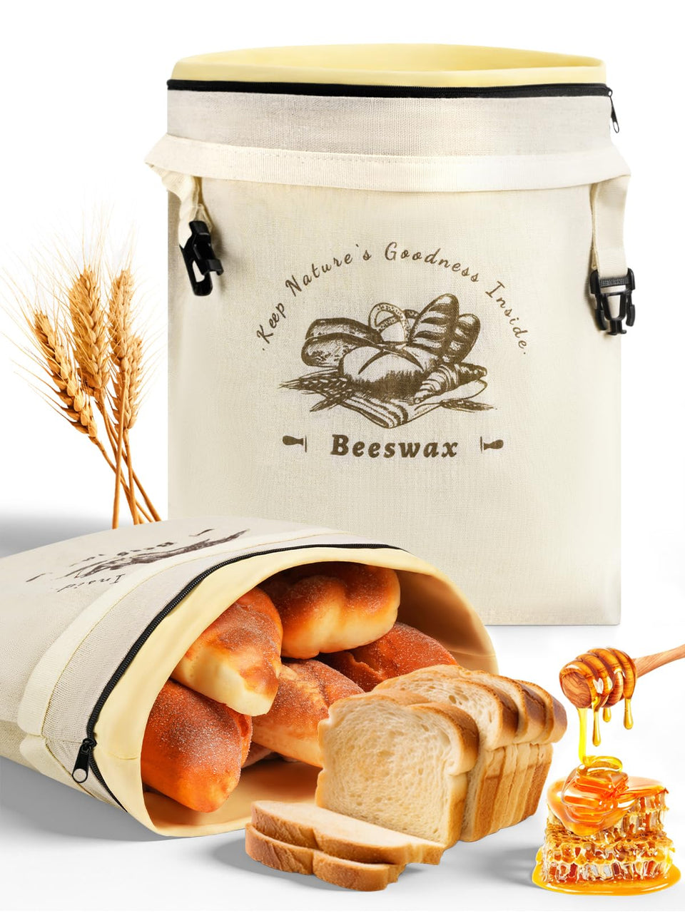 Weenkler bread bag 2-pack keeps crust crisp while storing fresh loaves