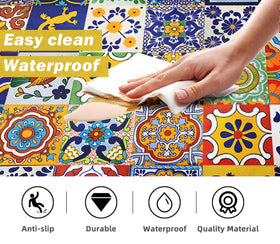 Water and oil resistant surface is easy to wipe clean after spills