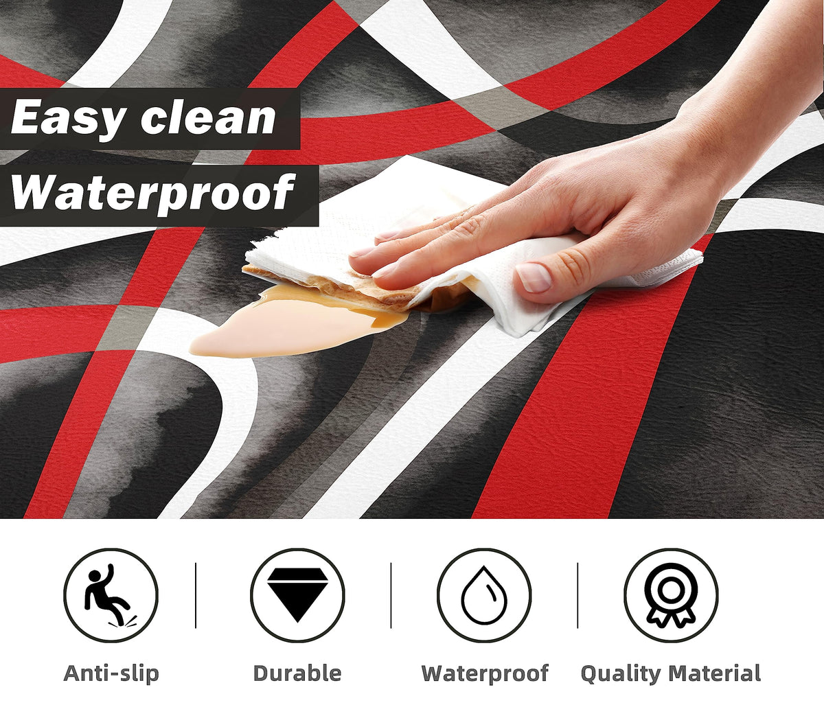 Weesire non-slip back prevents shifting during cooking and cleaning.