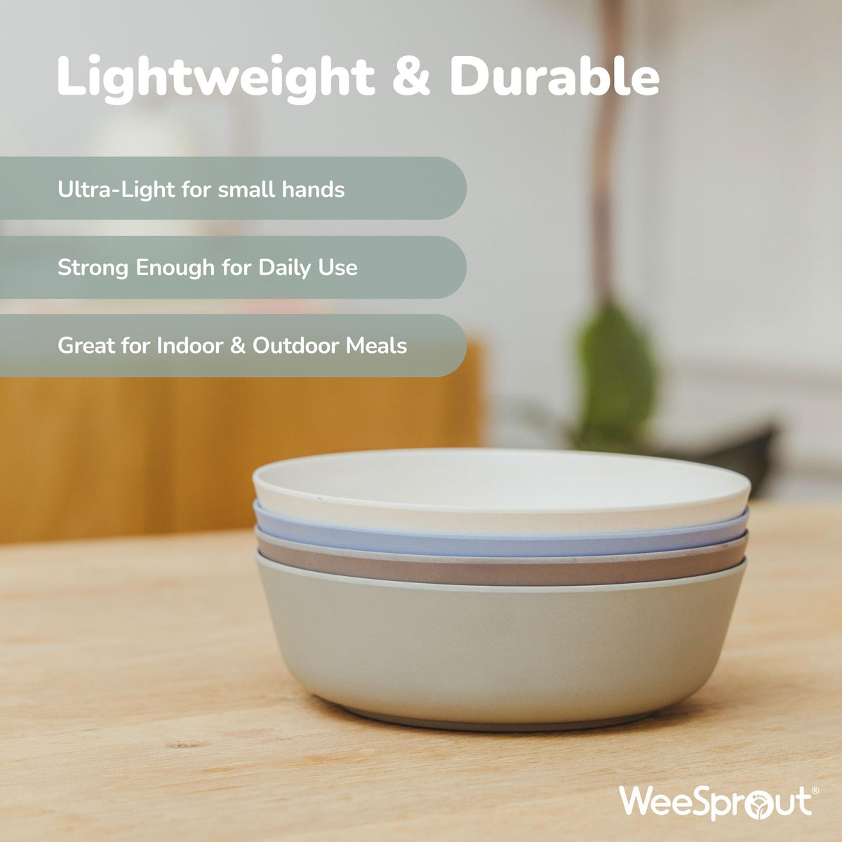 WeeSprout red bowls with lids support easy reheating and storage for busy mornings