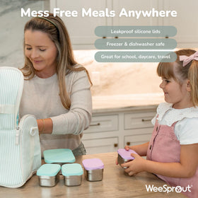 WeeSprout on-the-go use showing portable lunch options