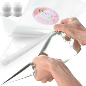 Weetiee Pastry Bags 16-inch pack with wide opening for easy filling and quick decorating.