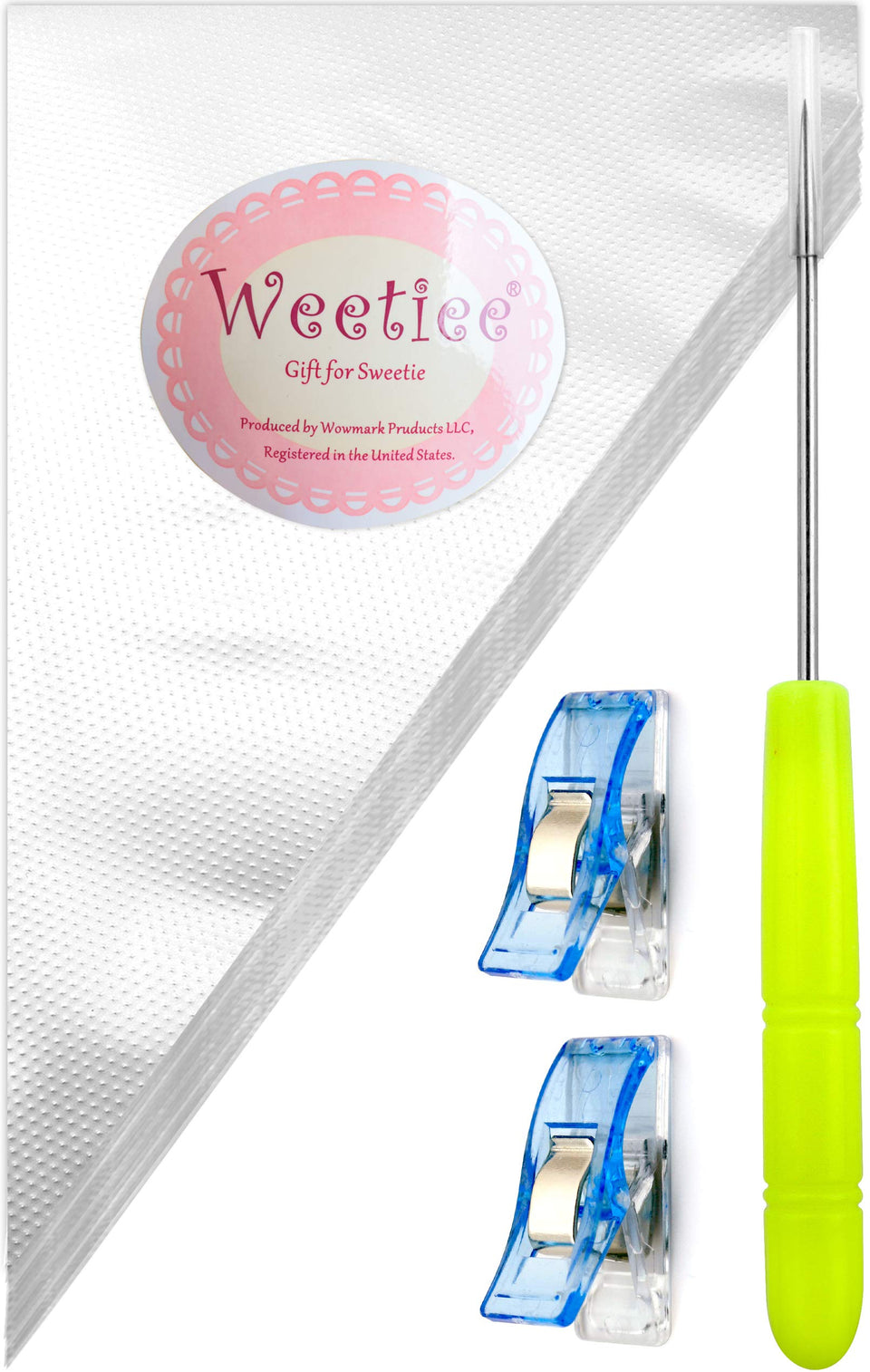 Weetiee tipless piping bags 12-inch set for clean, precise royal icing decorating.
