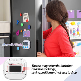 Weewooday digital kitchen timer pink with beep alert for precise cooking.