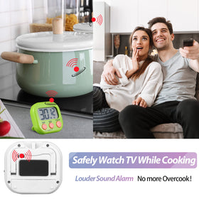 Weewooday digital kitchen timer white with countdown and count-up modes for baking.