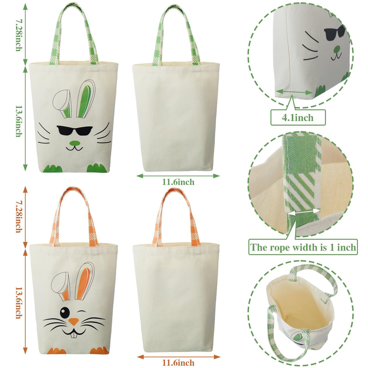 Weewooday canvas material tote bag showcasing durable fabric for reuse