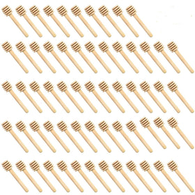 WEFOO honey dipper stick wood 100 pack for mess-free dispensing.