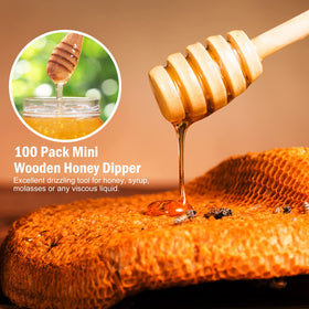 WEFOO mini honey dipper stick with 2 cm head for precise drizzle.