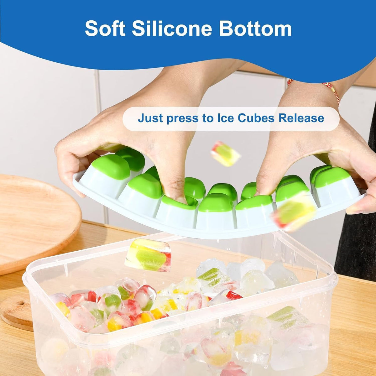 Weftnom 56-cube freezer trays ideal for multiple drinks and meal prep.