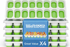 Weftnom ice trays with lids for organized freezer storage and easy access.