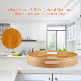 WEIFUTCH bamboo lazy susan rotation enables easy reach from any seat at the table.