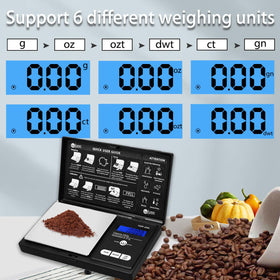 Weigh Gram backlit LCD display for clear readings in any lighting