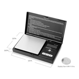 Weigh Gram protective flip cover shields the scale during transport.