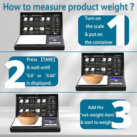 Weigh Gram tare function enables quick net-weight measurements