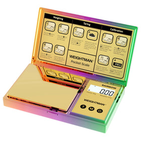 WEIGHTMAN iridescent pocket scale with display, ideal for accurate on-the-go readings