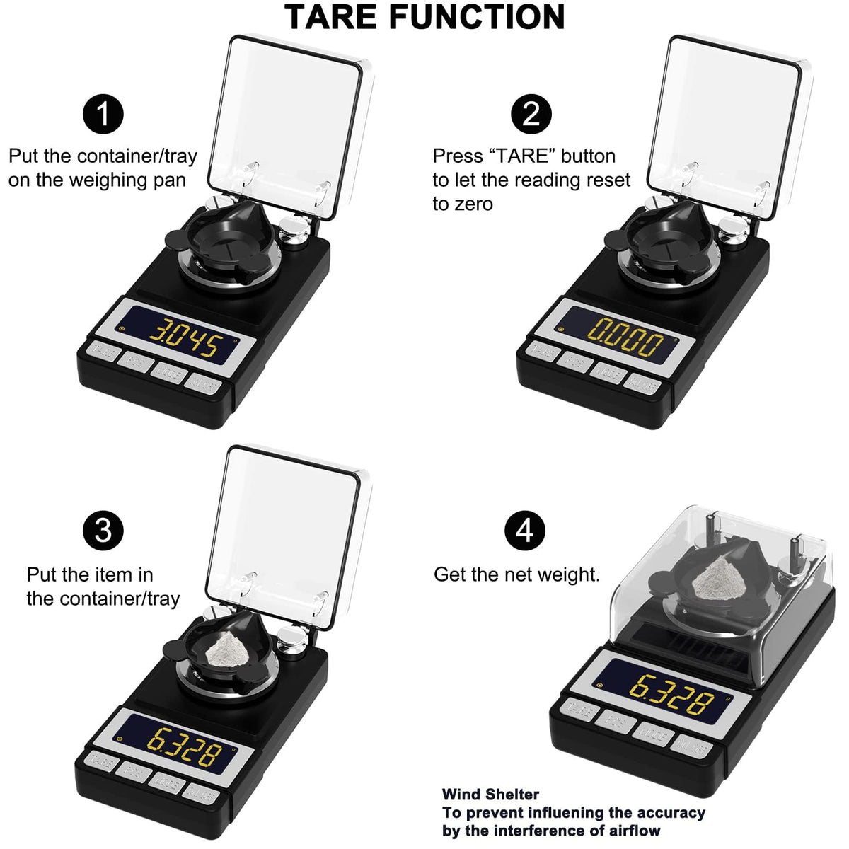 WEIGHTMAN portable milligram scale powered by batteries for on-the-go weighing