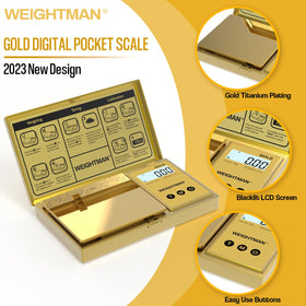 WEIGHTMAN pocket scale with backlit display for easy readability in low light.