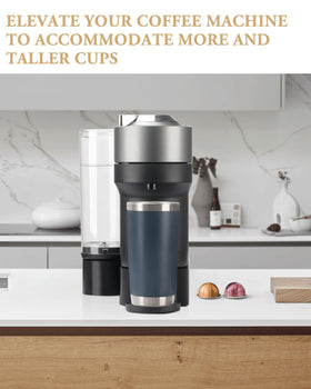 Accommodates taller cups up to 7.48 inches for larger beverages.