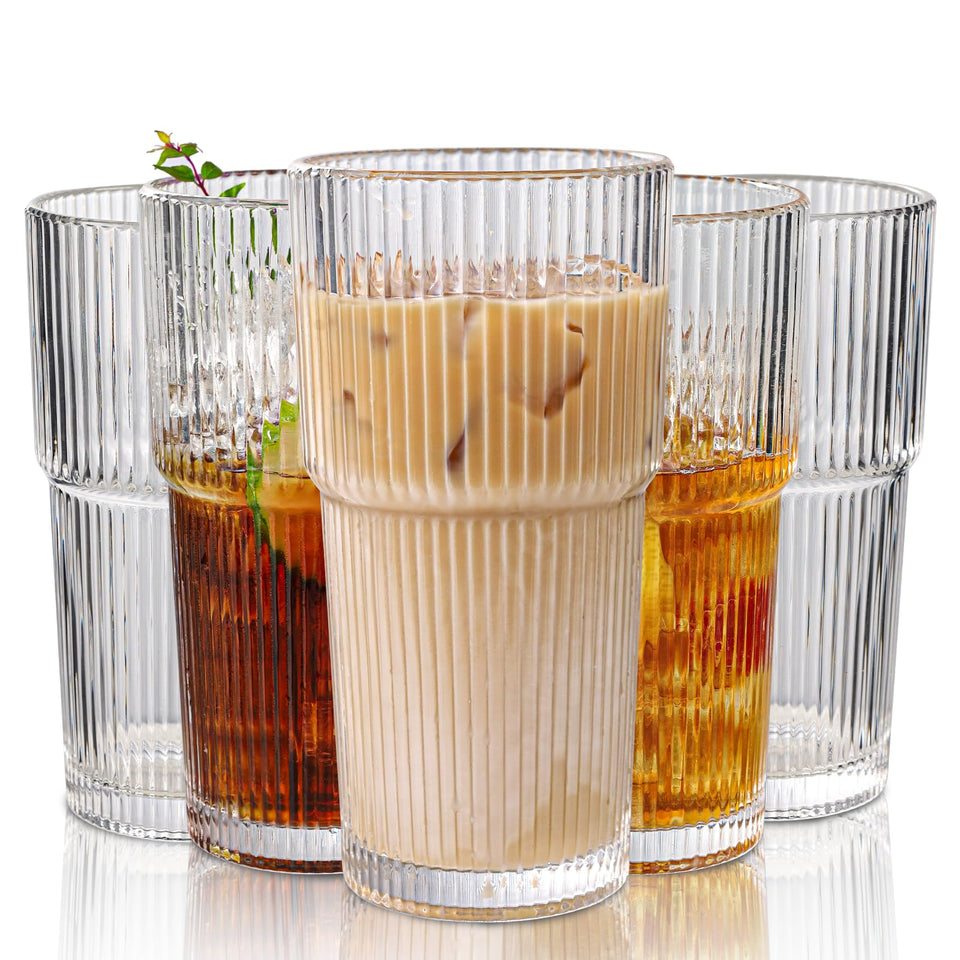 WeirdUncle origami-style ribbed 20oz tumbler emphasizes easy grip for daily use.