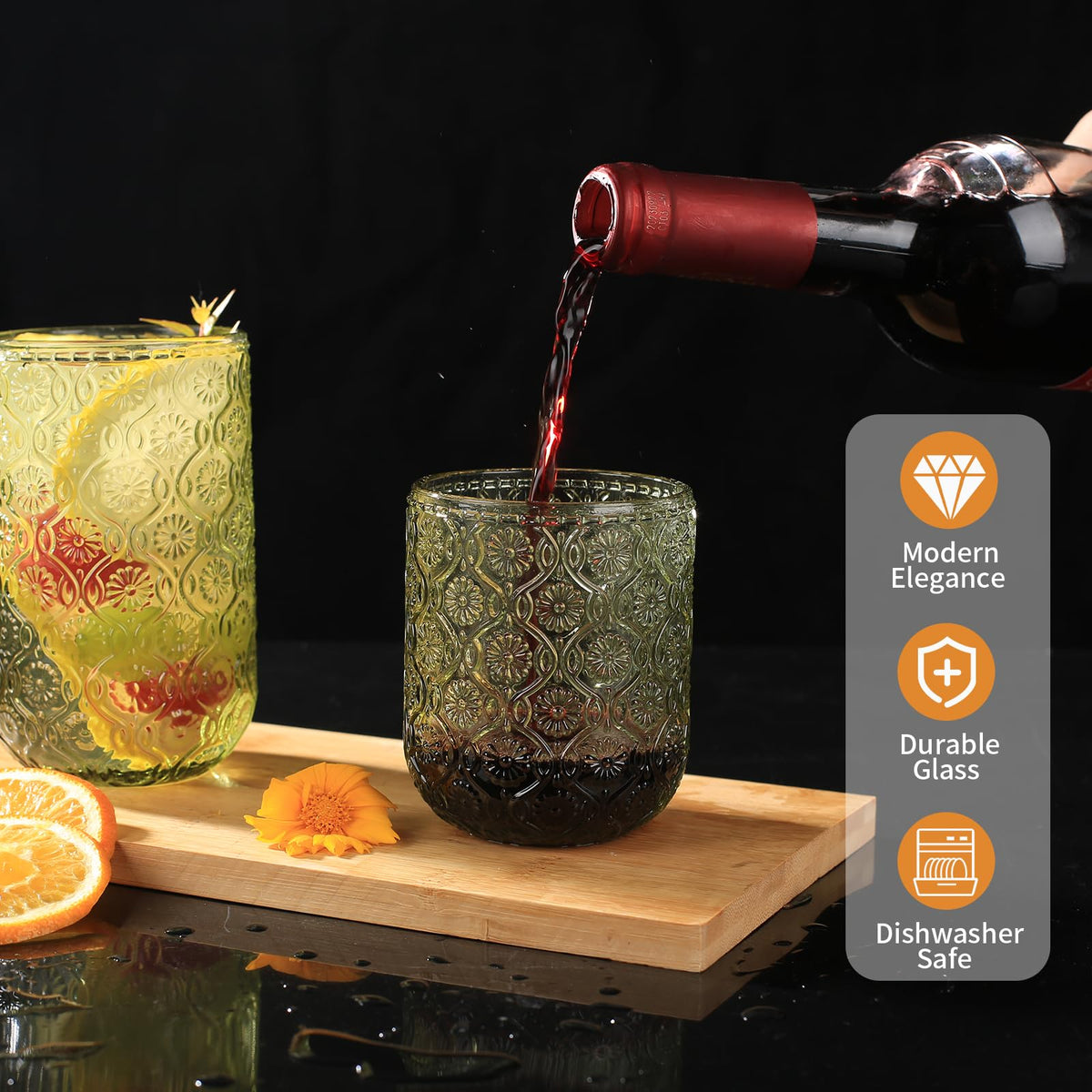 WeirdUncle vintage glassware for kitchen use—durable and versatile.