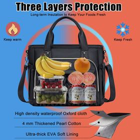 Weitars insulated lunch bag multi-pocket design helps organize utensils, tissues, and keys.