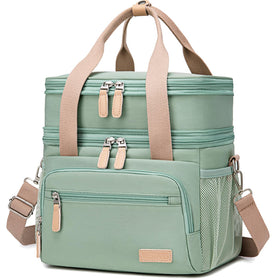 Weitars insulated lunch box with foldable-compartment keeps foods organized at work