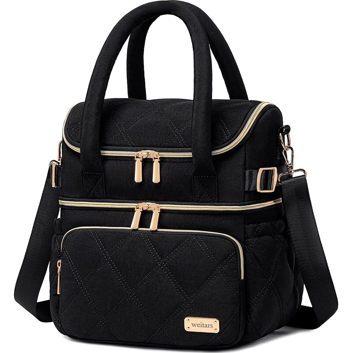 Weitars lunch bag top compartment for snacks and fruit on the go.