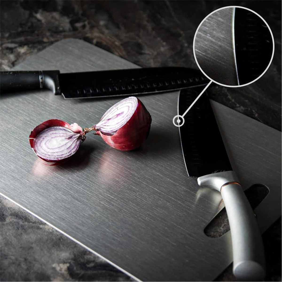 Wekayli smooth surface on fruit side enables clean, precise slicing.