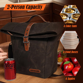 WELKINLAND expandable lunch tote shows 15-20L capacity for flexible packing.