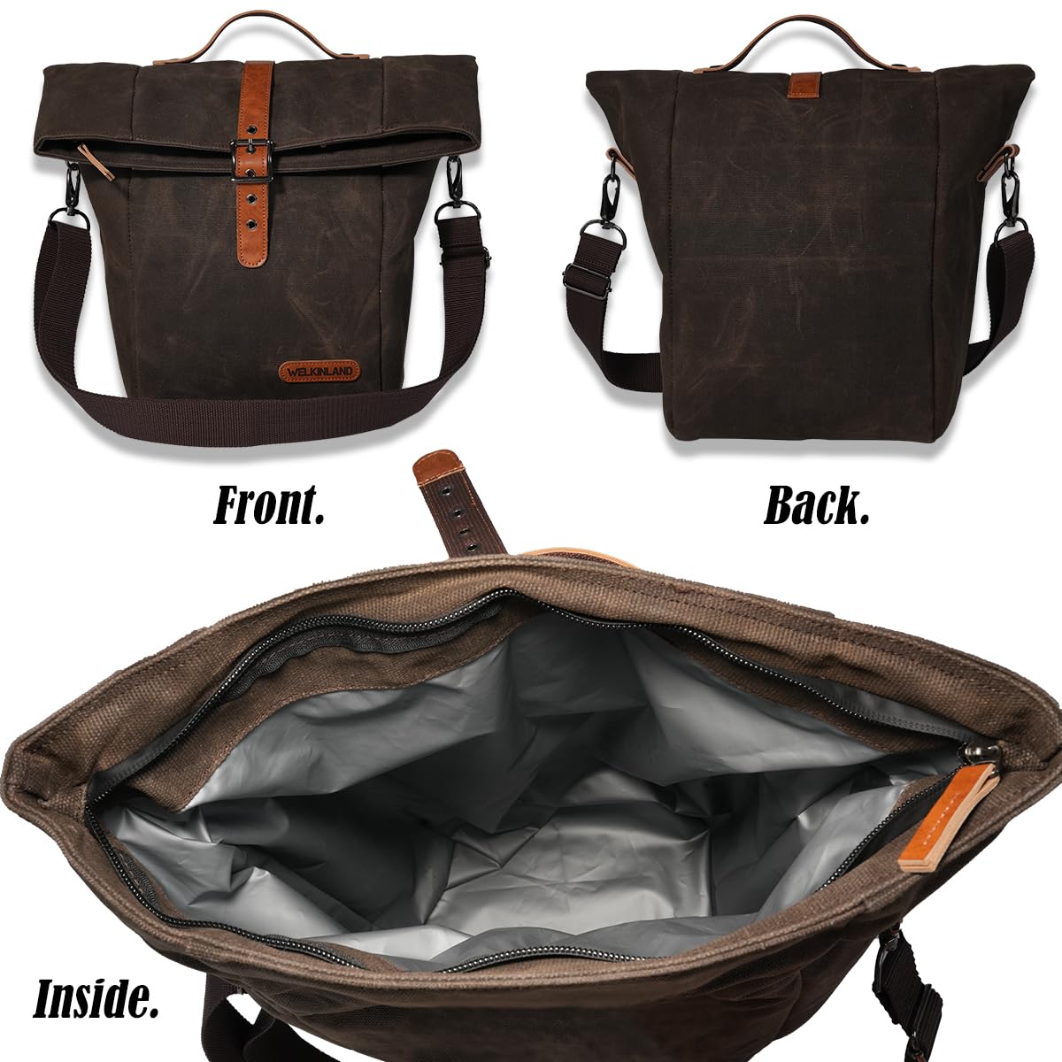 WELKINLAND top-opening design enables quick access and packing.