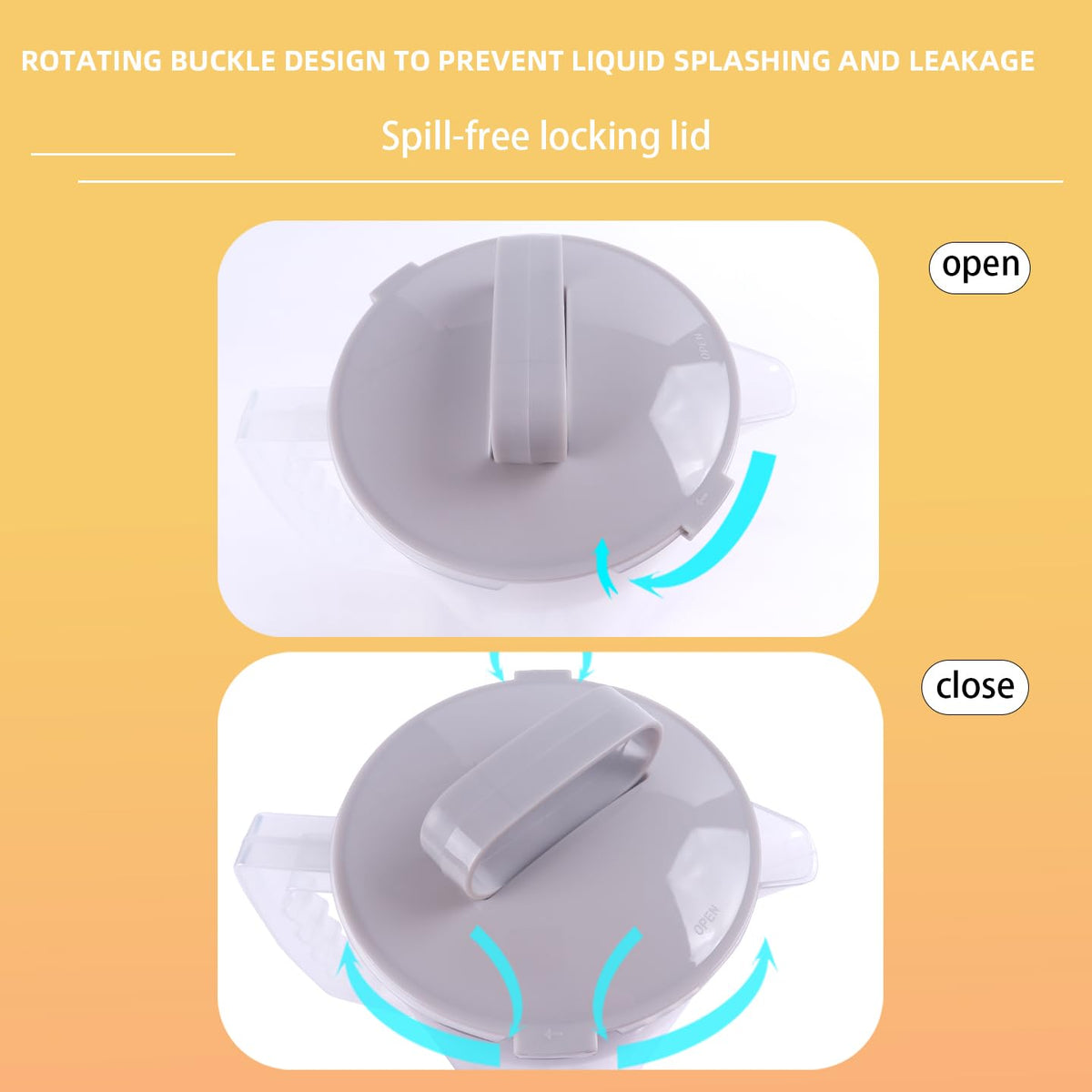 WELKOR transparent BPA-free body for quick monitoring of liquids.