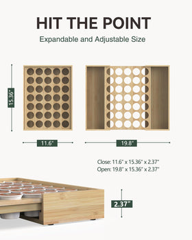 Natural bamboo surface adds premium, handmade feel to kitchen storage